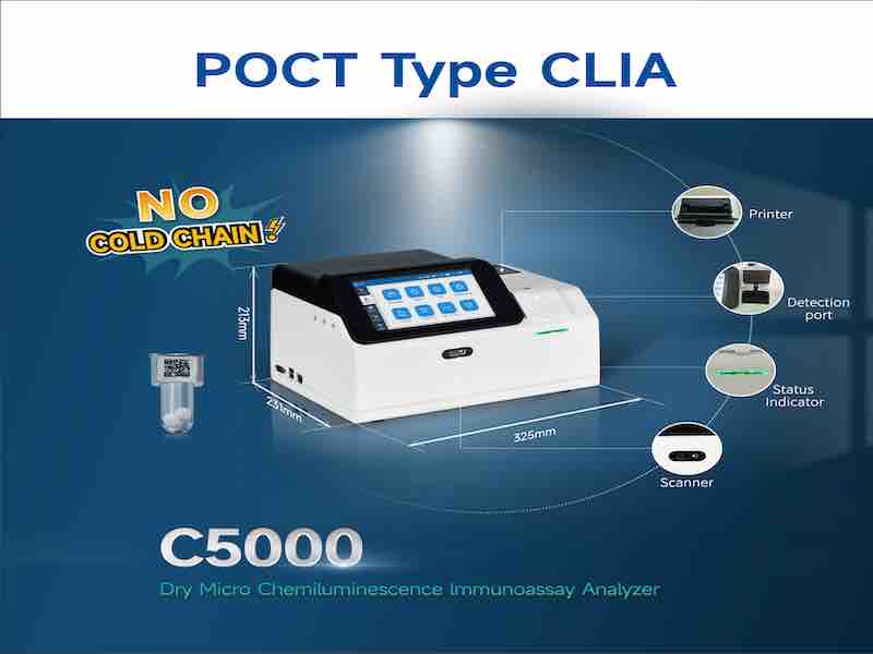 Portable Auto Chemistry Analyzer Semi-Auto Clinical Medical Poct Dry Blood Test Analyzer