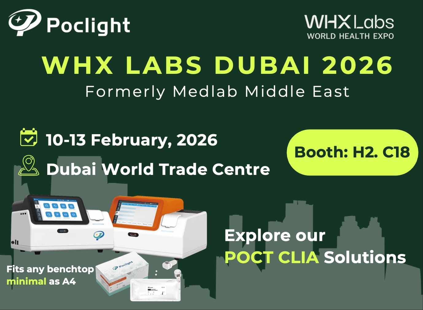 Poclight di WHX Labs Dubai 2026: Fokus Global, Berkumpul di Dubai